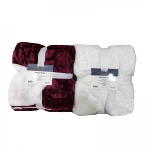 Extra soft Two layer microfiber mink fleece throw 